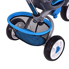 Load image into Gallery viewer, 4 in 1 Twins Kids Trike Safety Double Rotatable Seat w/Basket (Blue) - EK CHIC HOME