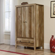 Load image into Gallery viewer, Rustic Chic Armoire, 33.78&quot; L x 19.53&quot; W x 57.84&quot; H, Craftsman Oak finish - EK CHIC HOME