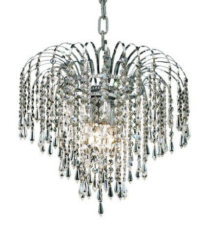 4-Light Hanging Fixture with Elegant Cut Crystals, Chrome Finish - EK CHIC HOME