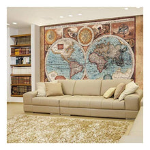 Load image into Gallery viewer, Antique Illustrated Map of The World - Two Sphere Projection - EK CHIC HOME