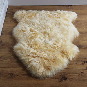 Sheepskin Rug Single - Sheepskin Fur 2 x 3 (Cream) - EK CHIC HOME