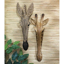 Load image into Gallery viewer, Animal Mask of the Savannah Wall Sculpture Giraffe - EK CHIC HOME