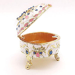 Butterfly Figurine Collectible Trinket Box Hinged Bejeweled Hand-Painted Ring Holder with Gift Box - EK CHIC HOME