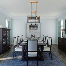 Load image into Gallery viewer, Island Pendant Lighting Brushed Brass 4 Light Farmhouse Linear Chandelier - EK CHIC HOME