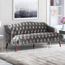 Load image into Gallery viewer, Modern Glam Tufted Velvet 3 Seater Sofa, - EK CHIC HOME