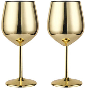 Diamond Studded Martini Glasses Set of 2 - The Wine Savant - Gold Rimm