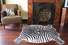 Load image into Gallery viewer, Soft Faux Zebra Print Rug 5x4.3 Feet Animal Rug - EK CHIC HOME
