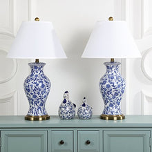 Load image into Gallery viewer, Floral Urn Blue and White 29-inch Table Lamp (Set of 2) - EK CHIC HOME