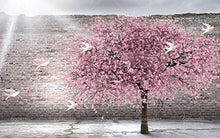 Load image into Gallery viewer, Floral Wallpaper Cherry Blossom Wall Mural Pink Sakura Wall Print Contemporary Home - EK CHIC HOME