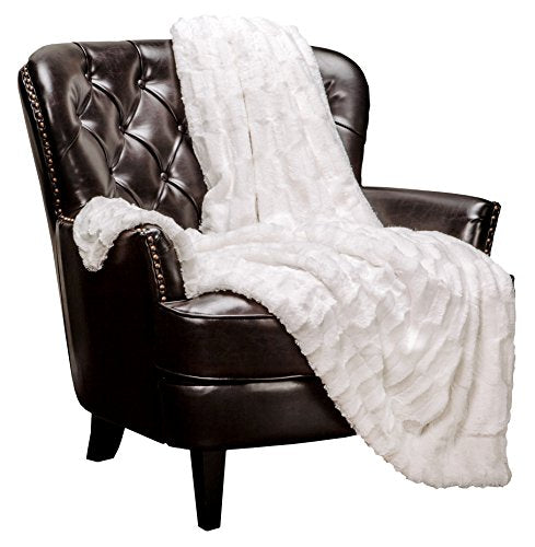 Fur Elegant Rectangular Embossed Throw Blanket (50