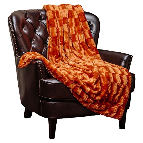 Fur Elegant Rectangular Embossed Throw Blanket (50
