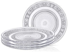 Load image into Gallery viewer, Clear Glass Dinner Plate - Set of 4 -  10 Inch - EK CHIC HOME