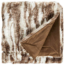Load image into Gallery viewer, Marble Faux Fur Throw Blanket, Soft and Luxurious, 80&quot; x 60&quot;, Brown - EK CHIC HOME