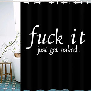 Black and White Funny Quotes Shower Curtains - EK CHIC HOME