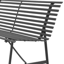 Load image into Gallery viewer, Outdoor Patio Garden Bench Steel Anthracite Weather Resistant 59&quot; - EK CHIC HOME