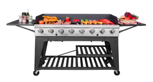Royal 8-Burner BBQ Gas Propane Grill Outdoor Large Party - EK CHIC HOME