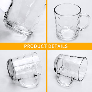 EK CHIC HOME Glass Coffee Mugs with Handle (12 pcs) - EK CHIC HOME