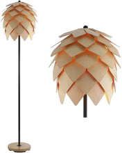 Load image into Gallery viewer, 63&quot; Pinecone Wood/Metal LED Floor Lamp - EK CHIC HOME