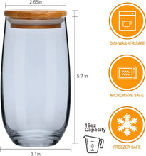 Load image into Gallery viewer, Tall Drinking Glass Cups with Lids and Straws,16 OZ Highball Glasses - EK CHIC HOME