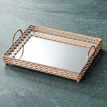 Load image into Gallery viewer, Antique Gold Mirrored Tray - EK CHIC HOME