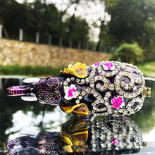 Load image into Gallery viewer, Purple Elephant Hinged Trinket Box Bejeweled Hand-Painted Ring Holder Collectible - EK CHIC HOME
