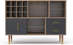 Sideboard Buffet Cabinet,Kitchen Storage Cabinet with Wine Rack, - EK CHIC HOME