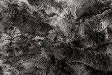Load image into Gallery viewer, Super Soft Shaggy Fuzzy Fur Fluffy Faux Fur Warm Elegant Cozy with Sherpa  Print Dark Gray Throw Blanket (50&quot; x 65&quot;) - EK CHIC HOME