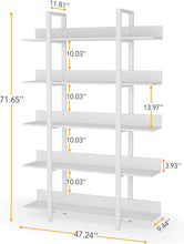 Load image into Gallery viewer, 5 Tiers Bookcase, 5-Shelf Industrial Style Etagere Bookcases - EK CHIC HOME