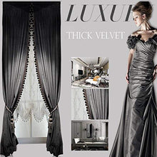 Load image into Gallery viewer, Luxury Curtain Blackout Velvet 2 Panels Curtains Set (50W×96L)×2) - EK CHIC HOME