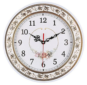 Silent Modern Quartz Flower Design Decorative Wall Clock Non-ticking Digital 11-Inch - EK CHIC HOME
