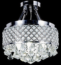 Load image into Gallery viewer, 4-light Chrome Finish Round Metal Shade Crystal Chandelier - EK CHIC HOME
