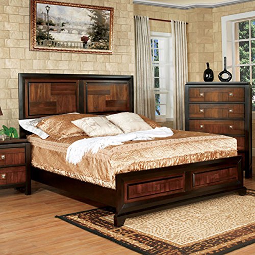 Walnut Finish Queen Size 6-Piece Bedroom Set - EK CHIC HOME