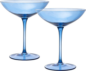 Colored Vintage Glass Coupes 12oz - EK CHIC HOME