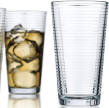 Load image into Gallery viewer, 17 Ounces Cooler Glasses, Set of 4 Ribbed Highball Glasses - EK CHIC HOME