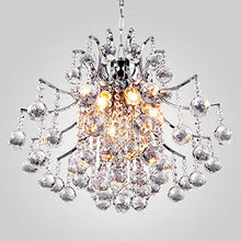 Load image into Gallery viewer, Modern 6 Lights Chrome Finish Crystal Chandelier - EK CHIC HOME