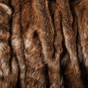 Faux Fur Throw - Full Blanket - Coyote - 58"W x 84"L - (1 Throw) - EK CHIC HOME