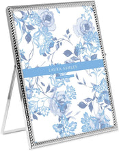 Load image into Gallery viewer, 2x3 Silver Rope Metal Picture Frame (Vertical) with Pull-Out Easel Stand - EK CHIC HOME