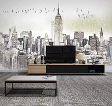 Load image into Gallery viewer, Charcoal City Wallpaper New York City Wall Mural Wall Art Architecture - EK CHIC HOME