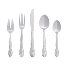 Load image into Gallery viewer, RiverRidge 46-Pc. Monogrammed Flatware, Service for 8, Rose Pattern - EK CHIC HOME