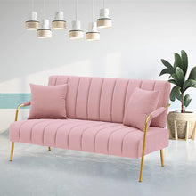 Load image into Gallery viewer, Upholstered Velvet Loveseat Sofa: 60&quot; Mid Century 2 Seater - EK CHIC HOME