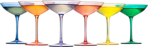 Colored Vintage Glass Coupes 12oz - EK CHIC HOME