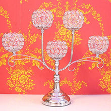 Load image into Gallery viewer, Chic 5 Arms Bowl Ball Crystal Candelabra/Candlesticks - EK CHIC HOME