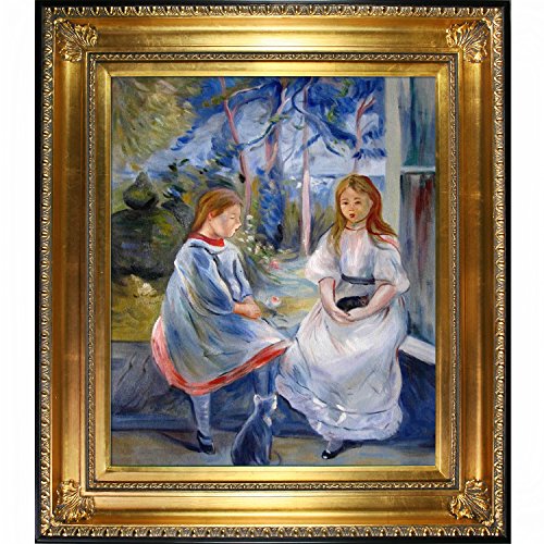 Little Girls at the Window by Morisot with Regency Gold Frame - EK CHIC HOME