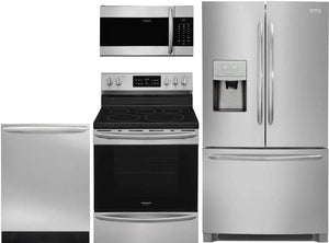 Frigidaire 4 Piece Kitchen Appliance Package with 36" French Door Refrigerator - EK CHIC HOME