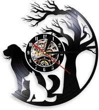 Load image into Gallery viewer, I Love Cats Vinyl LED Lighting Vinyl Wall Clock Night Lamp - EK CHIC HOME