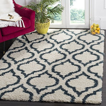 Load image into Gallery viewer, Hudson Shag Collection  Navy and Ivory Moroccan Geometric Area Rug (8&#39; x 10&#39;) - EK CHIC HOME