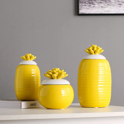 Ceramic Food Storage Jar with Airtight Lid Food Container Set - EK CHIC HOME