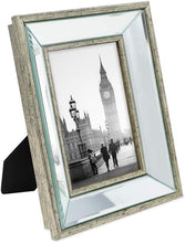 Load image into Gallery viewer, 8x10 Gold Beveled Mirror Picture Frame with Deep Slanted Angle - EK CHIC HOME