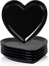 Load image into Gallery viewer, Heart Shaped Porcelain Dessert Salad Plates- 6 Pack, 7.3 Inch - EK CHIC HOME