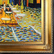 Load image into Gallery viewer, Cafe Terrace at Night by Vincent Van Gogh Hand Painted Oil on Canvas with Regency Gold Frame - EK CHIC HOME